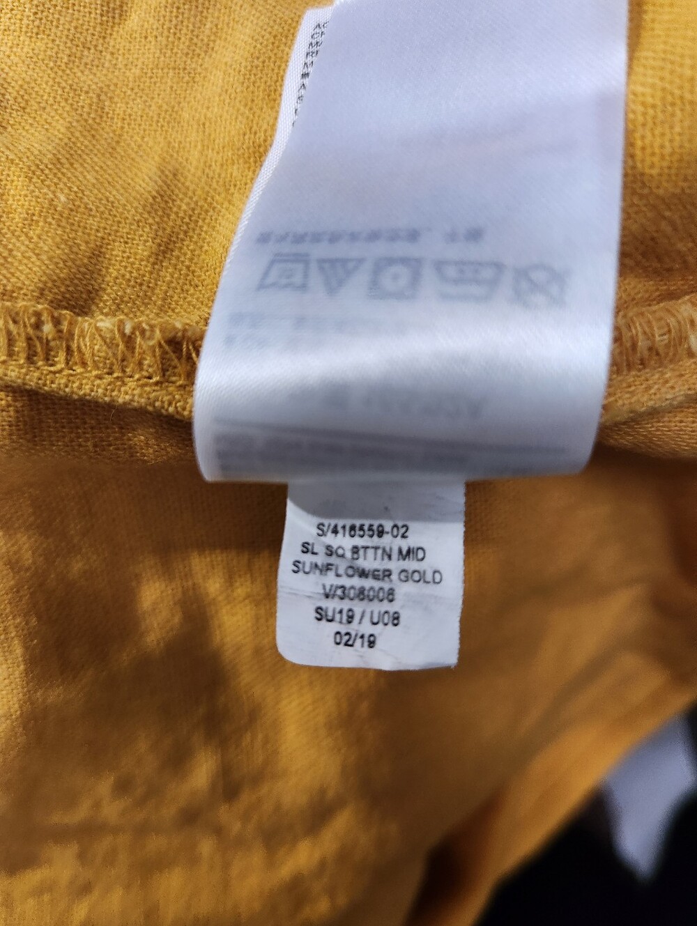 Old Navy Mustard Yellow Button-Front Midi Dress - Picture 8 of 9